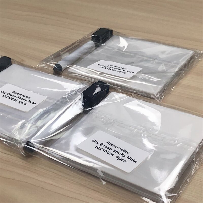 Dry Wipe Sticky Notes Pad, etiquetas reutilizables extraíbles pegatina para cubos de almacenamiento Dropship