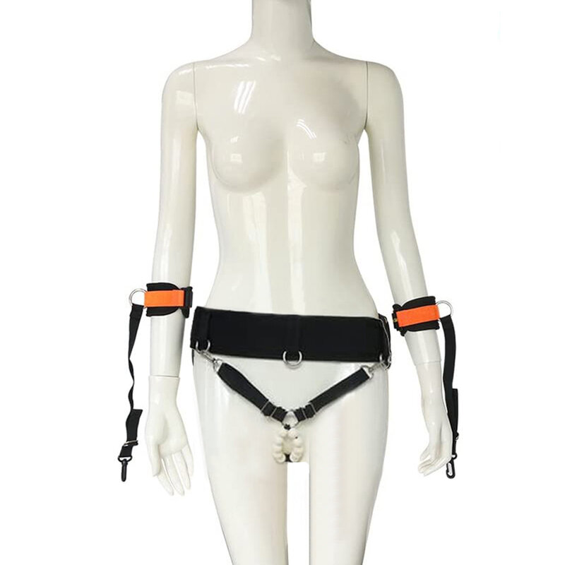 Feminino pérola calcinha estimulando contas crotchless g-string tanga com punho para mulher massagem restrições bondage kit preto