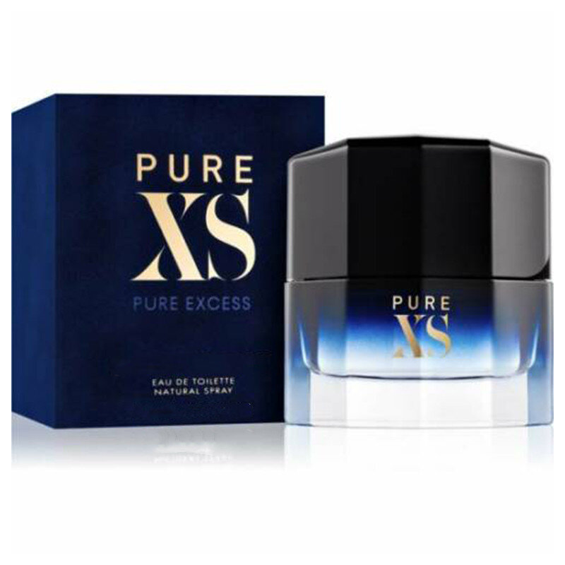 PURE XS-espray Parfume, espray cuadrado plano de ocho lados, fondo grueso, 100ml, Black Knight