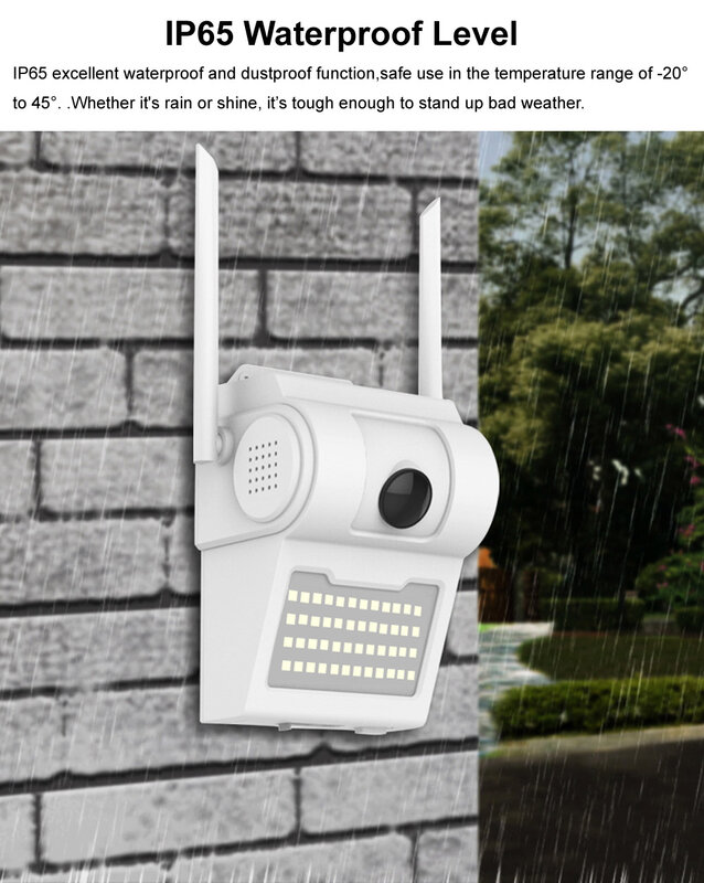 Hd 1080p ip wifi câmera de vigilância segurança ao ar livre câmera cctv interior escritório em casa inteligente quintal monitor do bebê securite vídeo cam