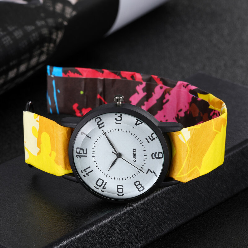 Relógio de papel unissex esportivo, relógio casual com tecnologia de papel impermeável para homens e mulheres, novo, 2020