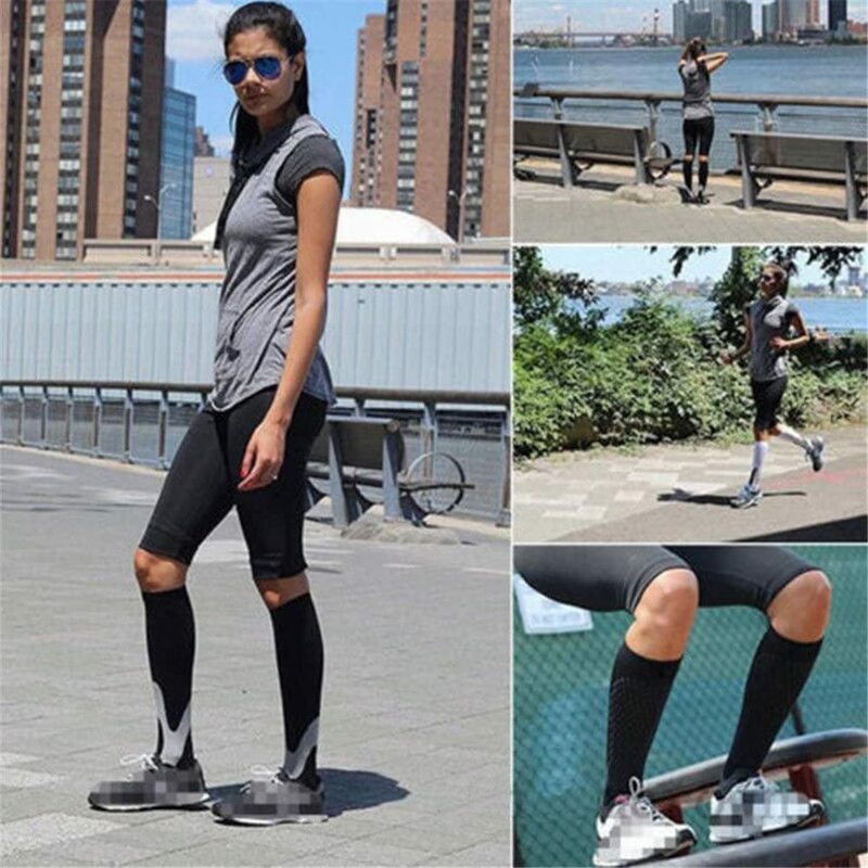 Running calze a compressione calze 20-30 mmhg uomo donna calze sportive per maratona ciclismo calcio vene Varicose