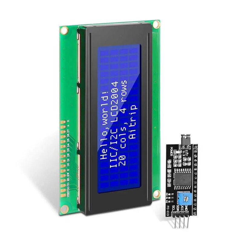 ЖК-дисплей 2004 дюйма IIC/I2C, ЖК-дисплей 2004 дюйма 20x4 5 В, символьный синий ЖК-экран с подсветкой 2004 дюйма IIC I2C для ЖК-дисплея arduino