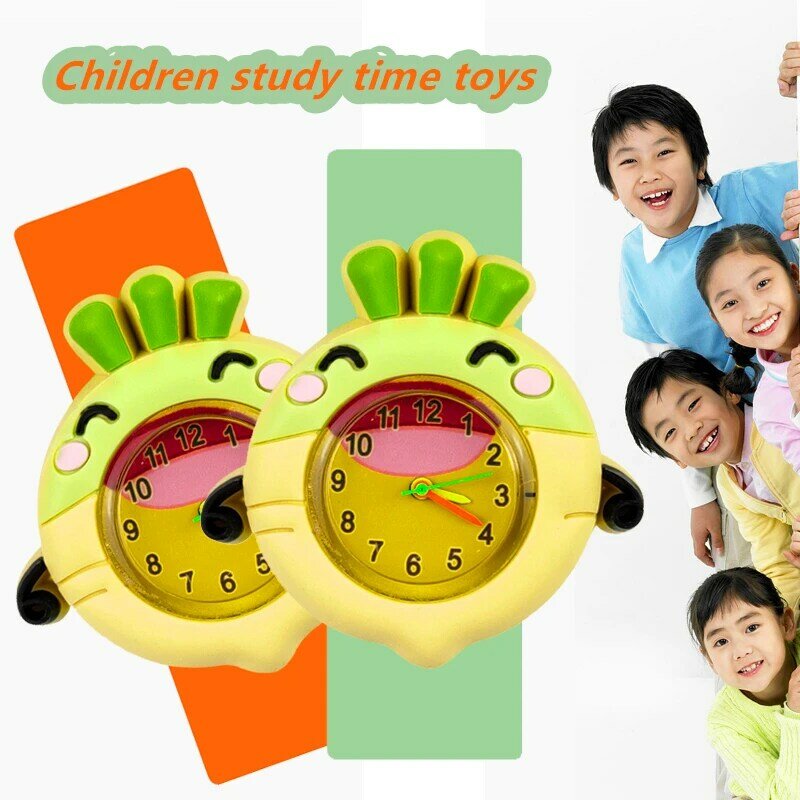 لطيف الفاكهة سلسلة ساعات للأطفال موضة عادية الاطفال صفعة ساعات المعصم لعبة طفل ساعة الطفل ساعة كوارتز لفتاة بوي هدية