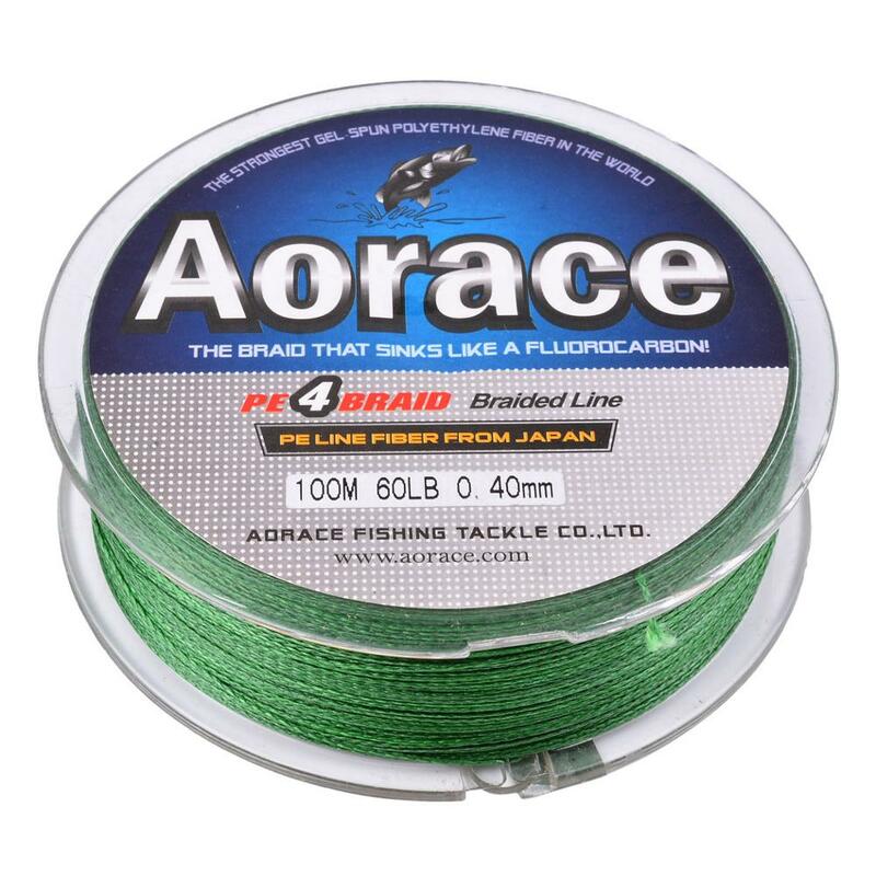 1 línea de Pesca 100M PE trenzada línea de Pesca 4 hebras 6-100LB multifilamentos Pesca líneas para Pesca de carpa buena para los peces trenza