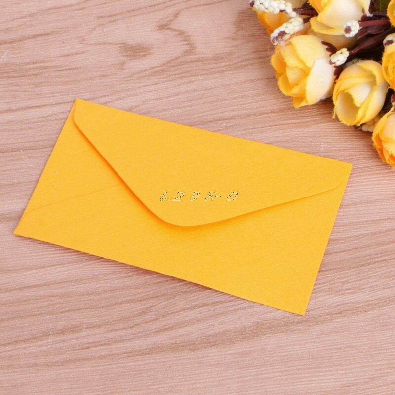 Mini enveloppes rétro en papier vierge, 50 pièces, cartes d'invitation de fête de mariage, cadeaux de vœux