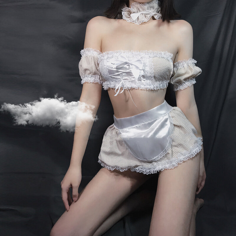 Lencería japonesa de Lolita, ropa interior de Anime para Cosplay, estilo princesa de hadas, uniforme de colegiala, sujetador Sexy de sirvienta, vestido de noche