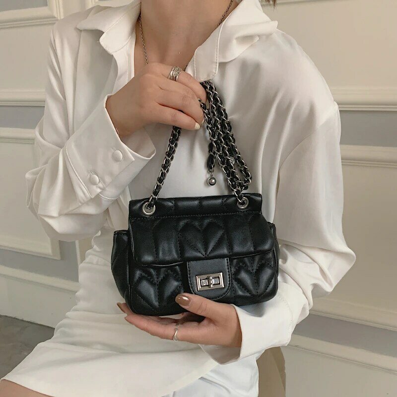 Small Women Handbags Luxury Shoulder Bags Designer Diamond Lattice Crossbody Bag for Girls Sac Chains Flap Messenger Bag Female