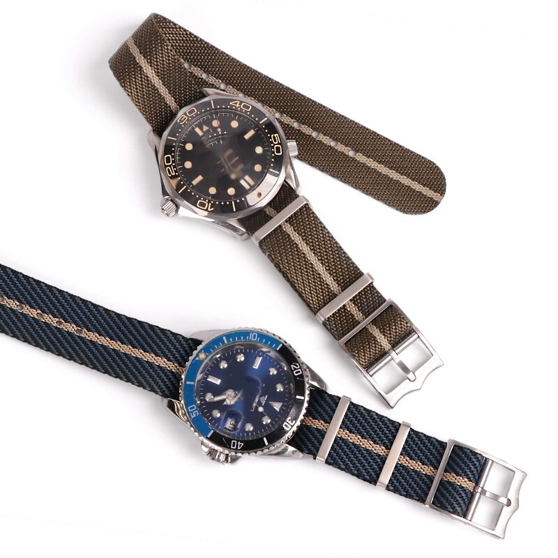 프리미엄 학년 군사 나일론 나토 스트랩 구리 버튼 시계 밴드에 대한 튜더 시계 20mm 팔찌 삼성 화웨이 스포츠 시계