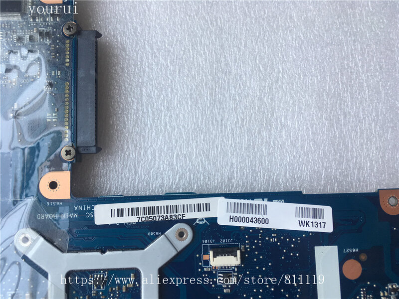 Yourui-اللوحة الرئيسية H000043600 لـ Toshiba satellite L870 C870 L875 Laptopmotherboard DDR3 100% ، تم اختبارها بالكامل