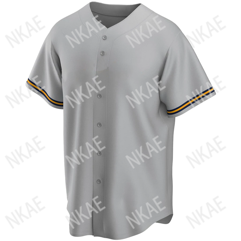 Maglia da Baseball Milwaukee Stitch da uomo Yelich Cain Yount Braun personalizzata qualsiasi numero di nome maglie con Logo uniforme sportiva