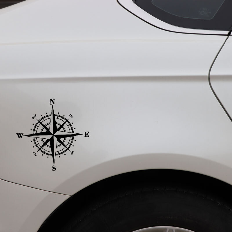 15 см * 15 см художественный дизайн, виниловые автомобильные наклейки NSWE Compass, наклейки, черный/серебристый цвет
