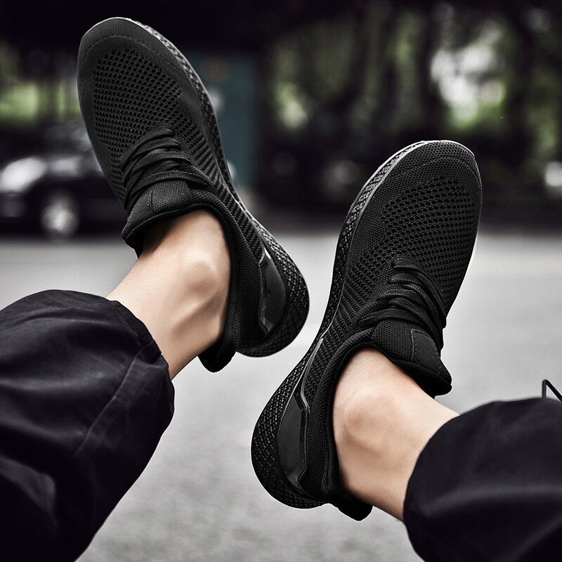 Мужские кроссовки, повседневная обувь для отдыха, модные черные, 39 S кроссовки