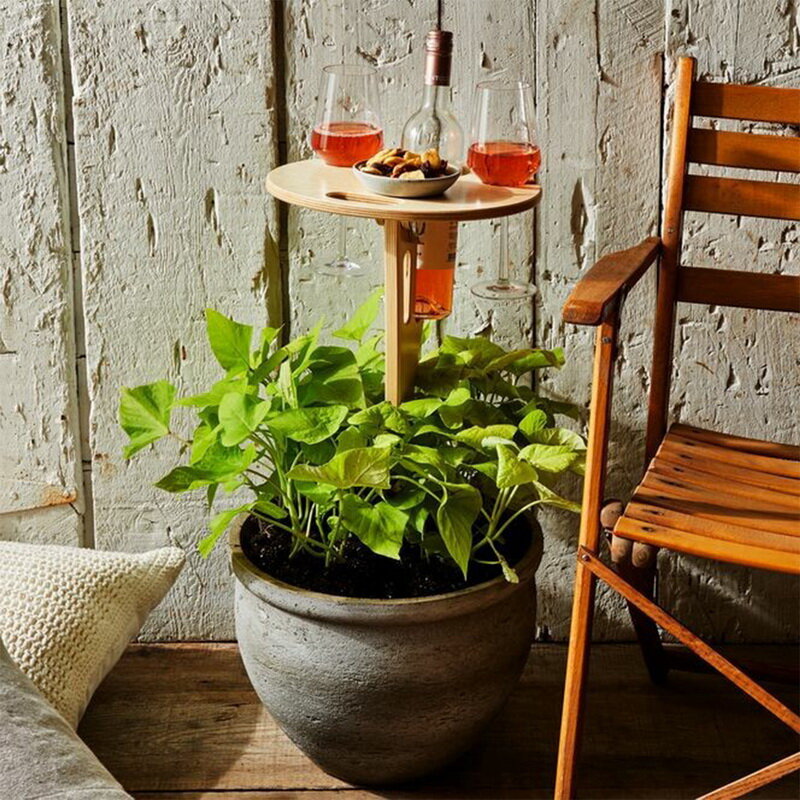 2021 nova mesa de vinho ao ar livre com mesa dobrável redonda mini mesa de piquenique de madeira fácil de transportar vinho rack mesa de vinho de madeira
