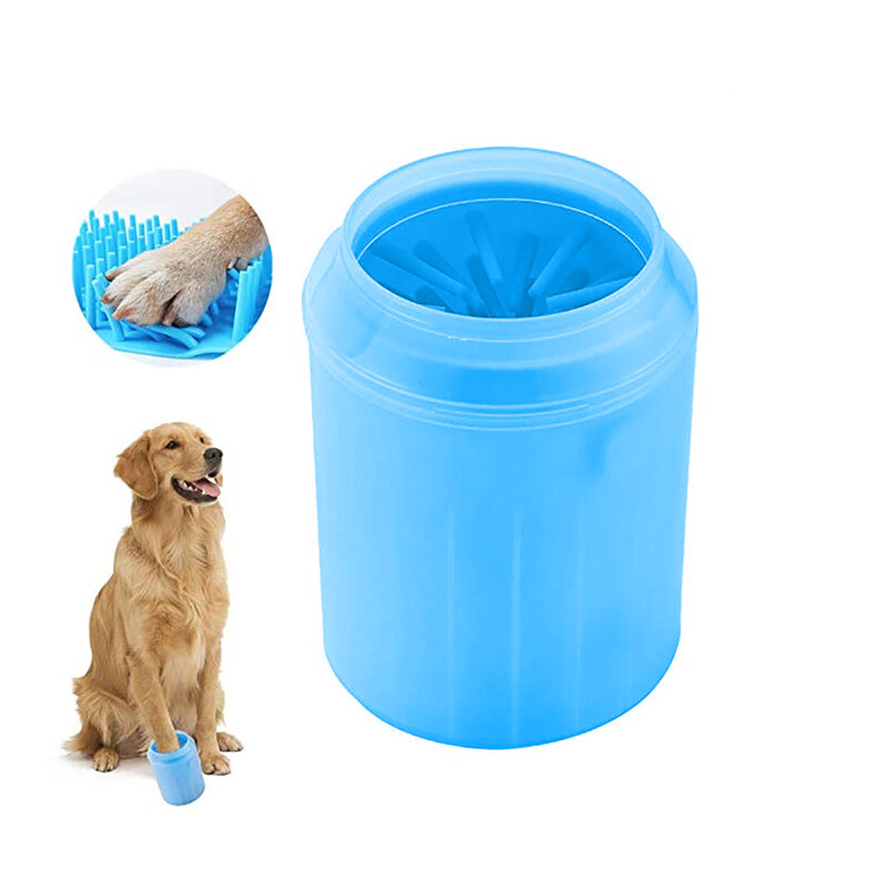 Taza limpiadora de pies de pata de Mascota, herramienta de limpieza de silicona suave segura para perros, cepillo de lavado de pata de gato, accesorios para mascotas