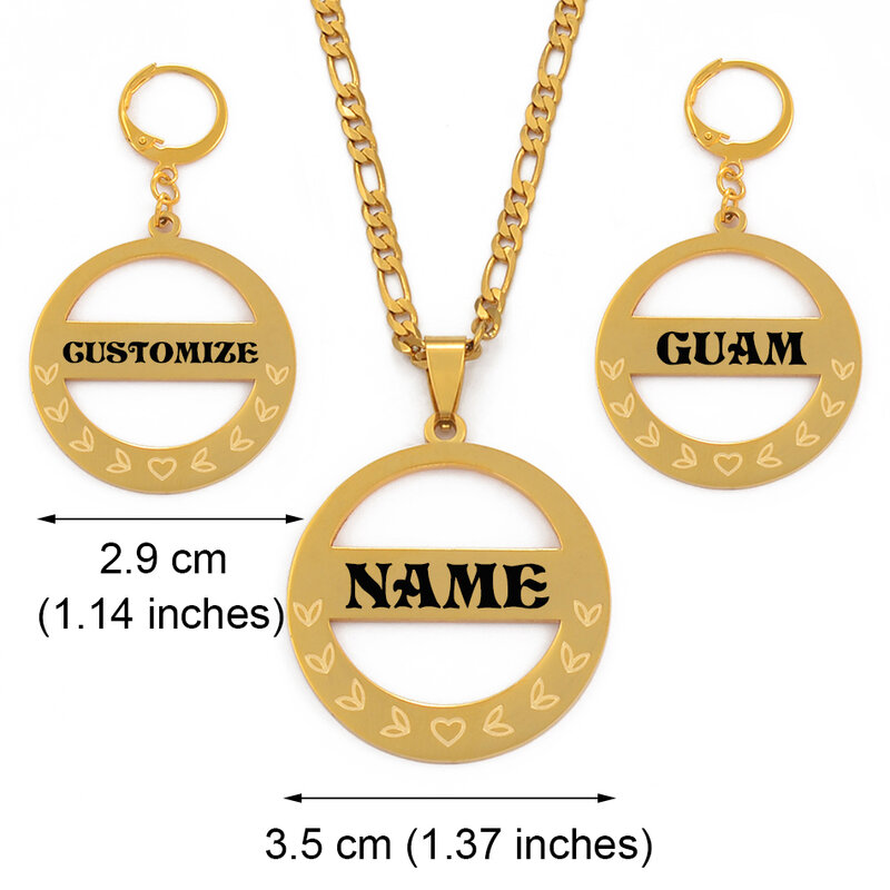 Anniyo Hawaiian Personalized Name Bead Chain Earrings Marshallese Jewelry Micronesia Customize Carving Letter Guam Chuuk #078121