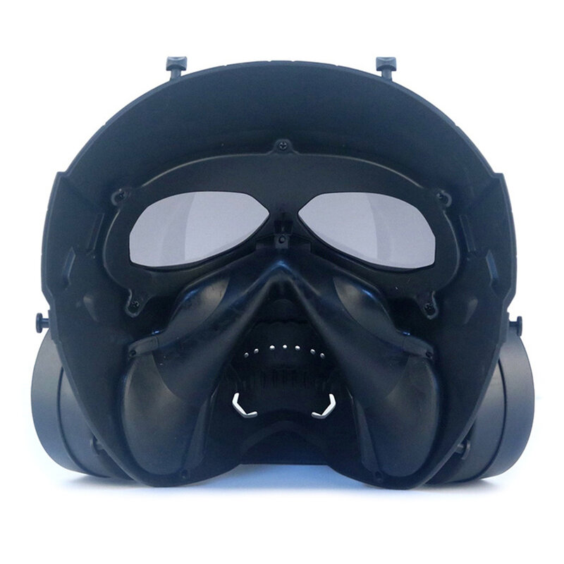 AIRSOFTA Airsoft Mesin Biokimia Dual Fan Masker Taktis Lensa PC Masker Pelindung Luar Ruangan BB Gun Paintball Peralatan Berburu