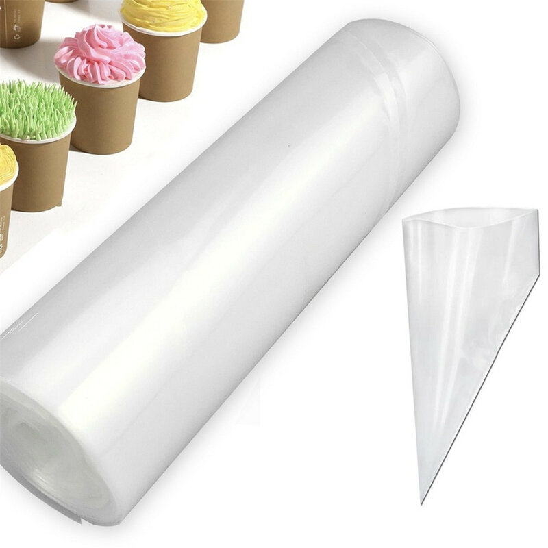 50Pcs Roll Disposable Tear-off Pastry Bags Cake Icing Piping Bag Thickened Cream Embroidery Flower Bag Cake Tools for Kitchen