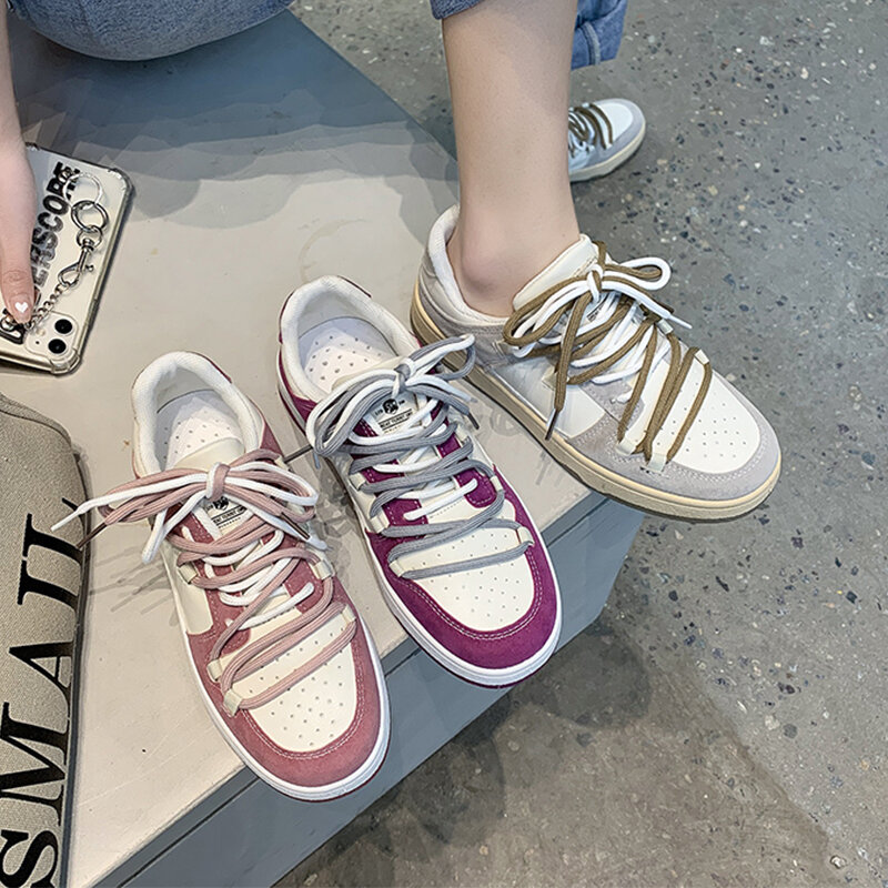 2021 Spring Woman Sneakers Vulcanized Shoes Female Flats Trainers Fashion Brand Women Casual Walking Platform Shoes Sneakers