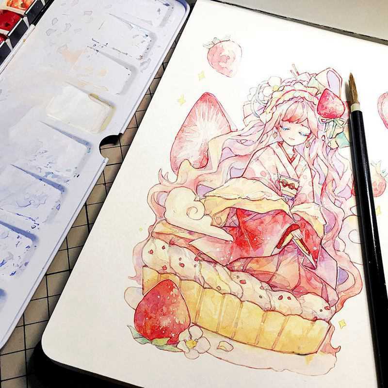 Anime Baohong 100% Baumwolle Aquarell Malerei Papier 300g Professionelle Tutorial Entwurf Färbung Papier Für Üben Kunst Liefert