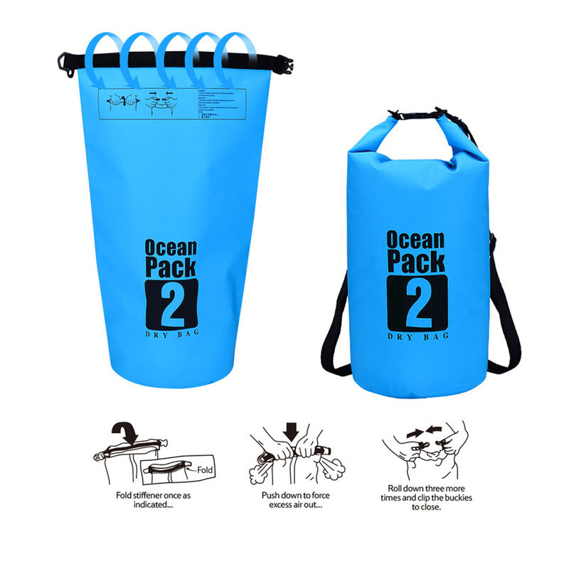 2L Hohe Qualität Im Freien Wasserdichte Taschen Ultraleicht Tragbare Driften Rafting Kanu Schwimmen Camping Wandern Dry Bag Tasche Neue