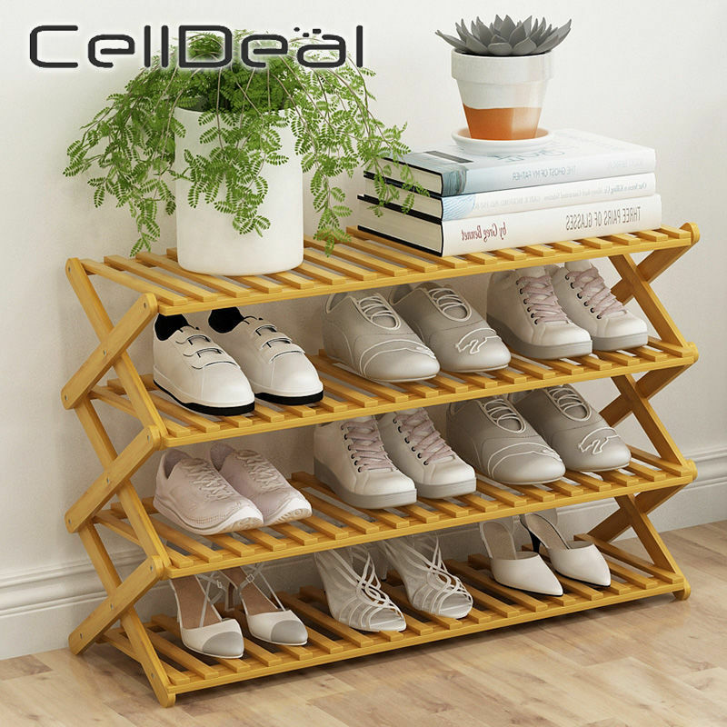 CellDeal-estante de exhibición para zapatos, 2/3/4/5/6 capas, instalación gratuita, estante plegable para zapatos, macetas de flores, estante de almacenamiento