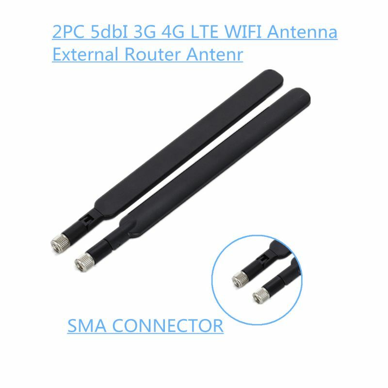 Antena WiFi SMA macho 4G LTE para enrutador, 2 piezas, 5dBi, para B315, B310, B593, B525, M3GD