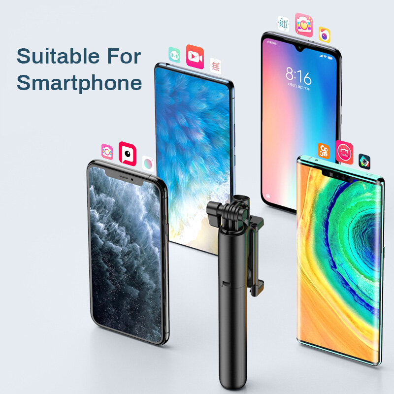 Selfie Stick Wireless Bluetooth con treppiede pieghevole ad anello Led monopiede per iPhone Xiaomi Huawei Samsung Android treppiede Live