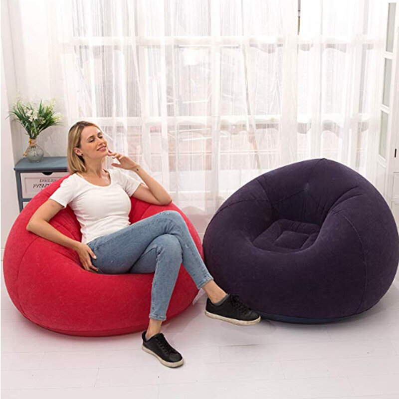 Gran perezosos inflable sofá tumbona asiento habitación muebles sofás de bolsa de frijol sofás de bolsa de La Haba asiento PUF Puff sofá Tatami