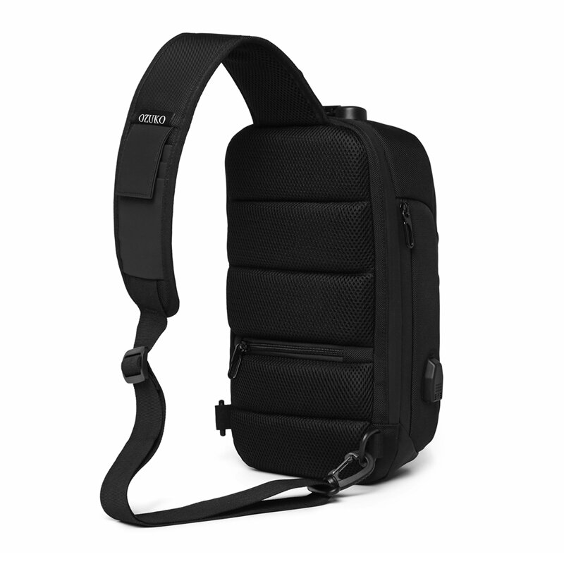 Mochila de pecho con carga USB para hombre, bolso cruzado de un solo hombro, antirrobo, para viaje de negocios, novedad de 2021