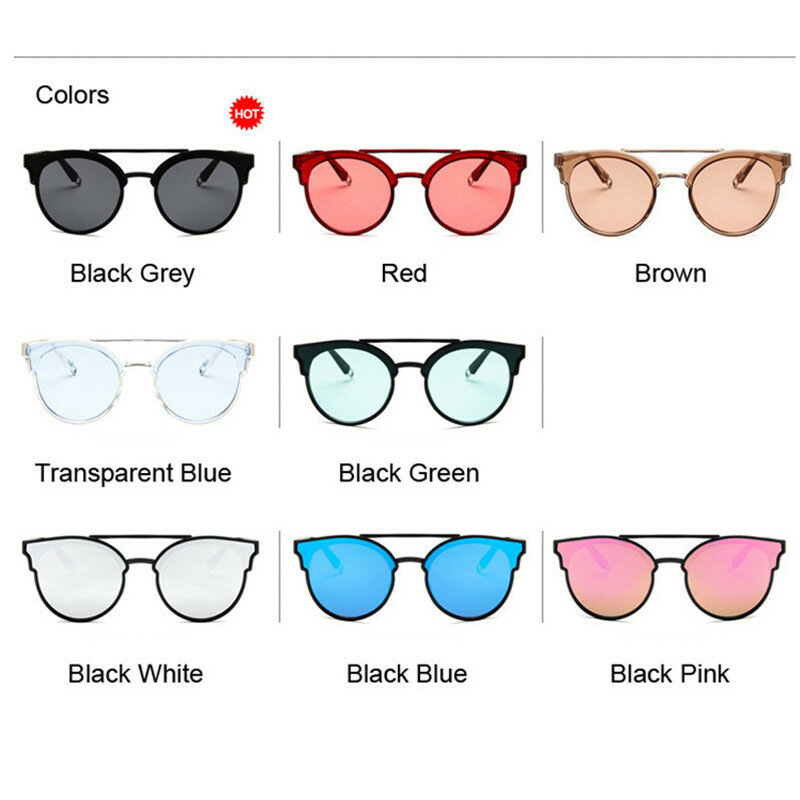 Óculos de sol redondo vintage, luxuoso, feminino, designer de marca de 2019, óculos de olho de gato, masculino, feminino, uv400