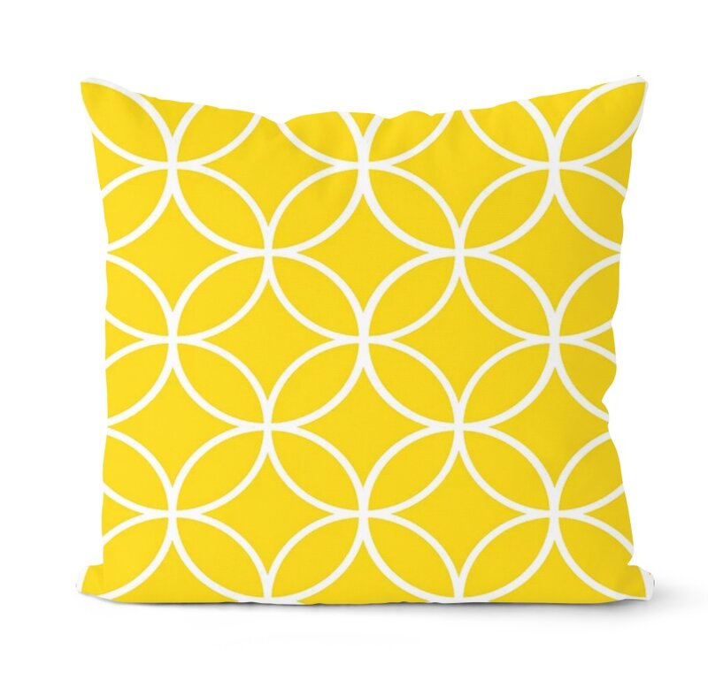 Nórdico amarelo cervos lance travesseiro caso geométrico coxim capas para casa sofá cadeira fronhas decorativas