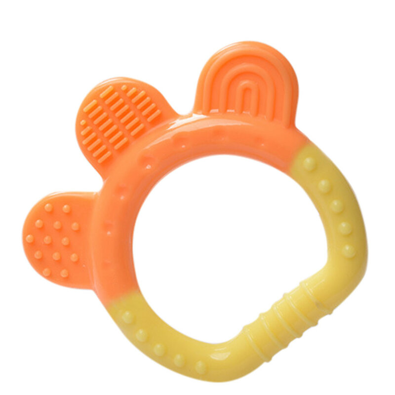 Mordedor de silicona para niños pequeños, juguetes de dentición para bebé, soporte para chupete de frutas, palo molar de silicona