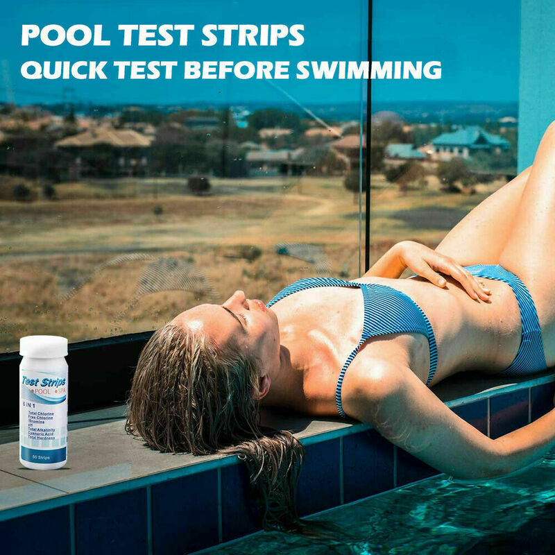 50/100Pcs Residueel Chloor Ph Teststrips Zwembad Spa Water Tester Papier 3 In 1 Bad Wateren kwaliteit Waarde Alkaliteit