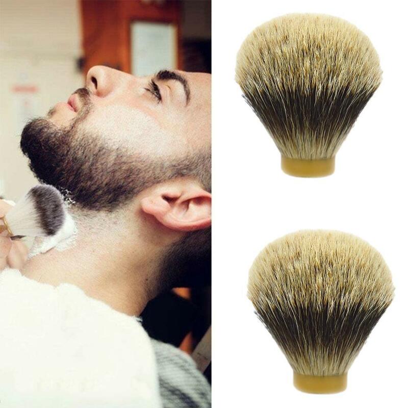 Brocha de afeitar de Punta plateada para pelo de tejón, alta calidad, juego de barba, alta seguridad, 24mm, J9L4