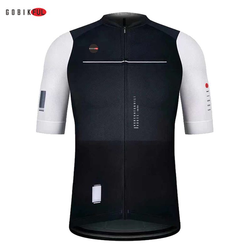 Gobikful Sommer Hohe Qualität Pro Team Männer Radfahren Jersey Kleidung Schwarz Kurzarm Atmungsaktiv Schnell Trocknend Zyklus Jersey Kleidung