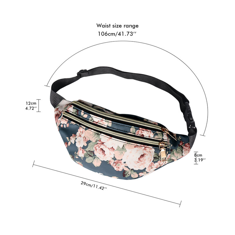 Buylor Bloco de Fanny Belt Bag para As Mulheres Designer de Moda PU de Couro de Cintura Bolsa de Ombro Crossbody bag Cintura Packs para o Partido, data