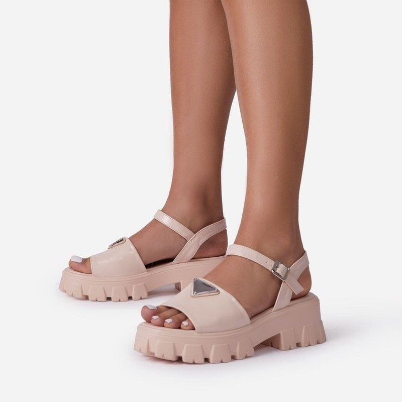 Sandały damskie letnie nowe damskie sandały na platformie okrągłe Toe sandały na kwadratowym obcasie z wystającym palcem wygodne lekkie casualowe sandały