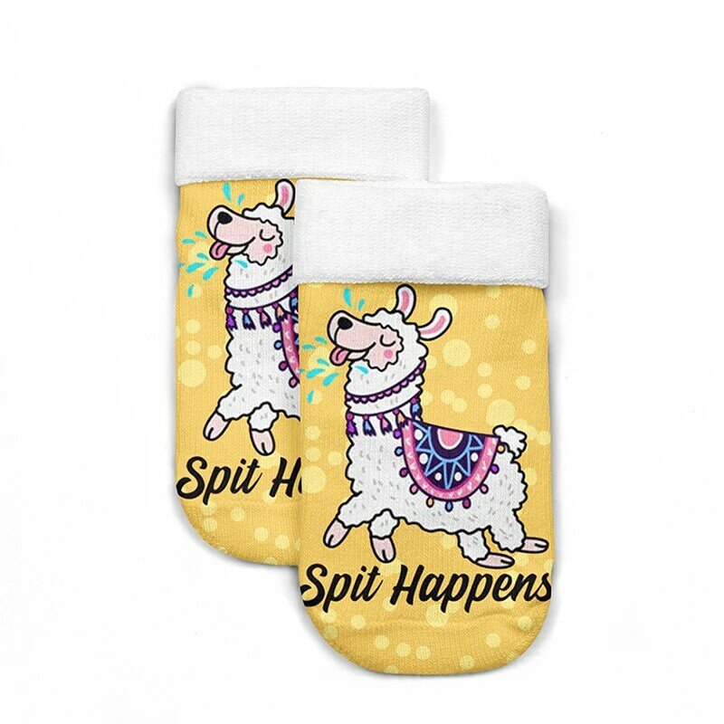 Bonito cor alpaca dos desenhos animados meias harajuku kawaii baixo tornozelo meias de ovelha menina engraçado casual meias para mulher adorável soxs skarpetki