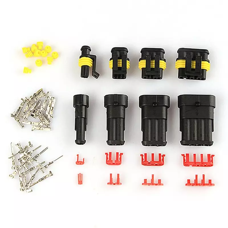 352Pcs Waterproof Car Motorcycle Auto Electrical Wire Connector Plug Kit Terminal Assortment 1 2 3 4 Pin Way