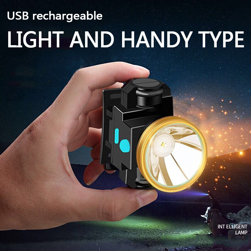 ZHIYU Portable Rechargeable Headlamp Q5 Led Headlight 5W Power Built-in 18650 Battery Mini Head-mounted Flashlight for Camping