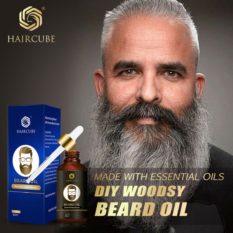 Aceite esencial para el crecimiento de la barba, aceite orgánico 100% Natural para hombres, esencia para el crecimiento del cabello, bigote