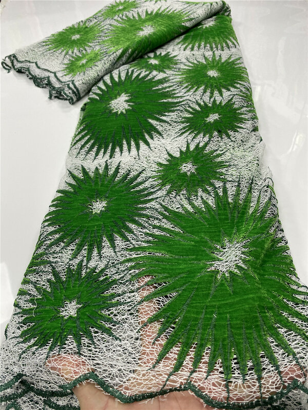 Telas de encaje francés nigeriano, tejido africano de terciopelo de alta calidad para Material de encaje de boda, YA3481B-2 de costura, 2020
