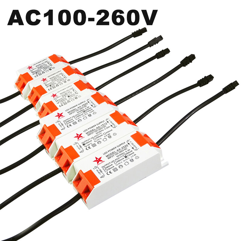 AC110V AC220V Светодиодный источник питания 250mA 350mA 500mA 720mA 1050mA с драйвером постоянного тока для светодиода светодиодный драйвер CREE COB шарик с гнездом SM