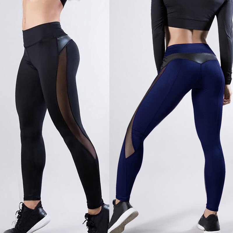 Leggings de malha para calças femininas roupas de fitness treino esportivo leggings mujer elástico calças finas push up leggings para fitness