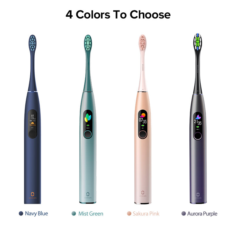 Global Versie Oclean X Pro Smart Sonische Tandenborstel Elektrische Toothbrushs Oral Care Blind-Zone Detectie Antibacteriële Borstel Hoofd