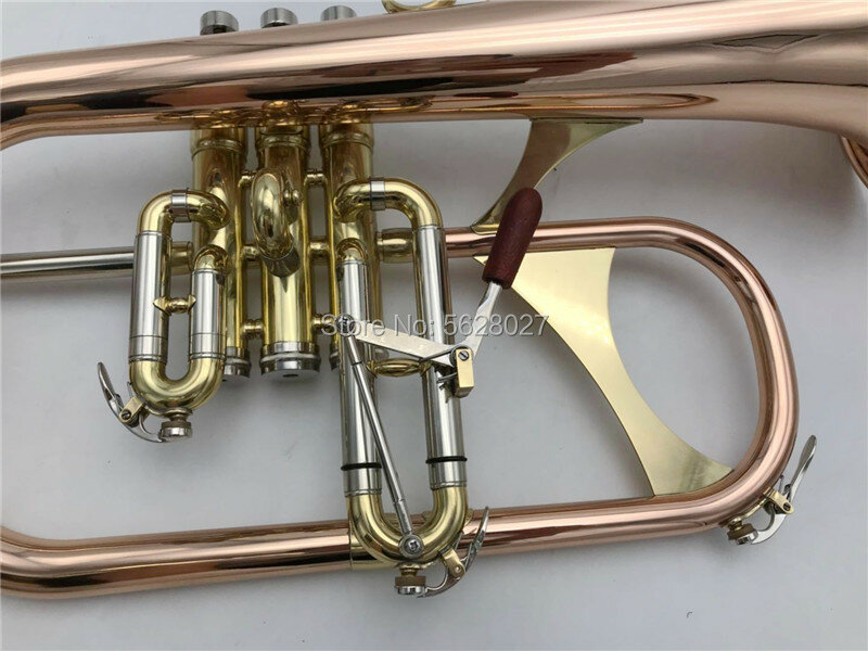 Bach Bb Flugelhorn fosforo dorato e rame con custodia bocchino trombe Flugelhorn strumenti musicali