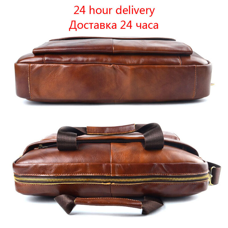 AETOO-sacs à main en cuir véritable pour hommes, sacoche business pochette d'ordinateur, sacoche à bandoulière pour voyage marron, mallette en cuir
