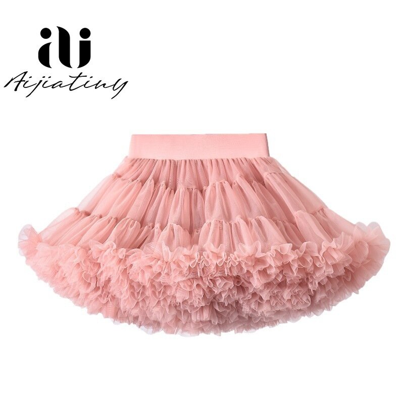 New Spring Multicolor Baby Girls Tutu gonne bambini Fluffy Ballet Skirt Kids Princess Lace Tulle Party Dance Skirt 2022