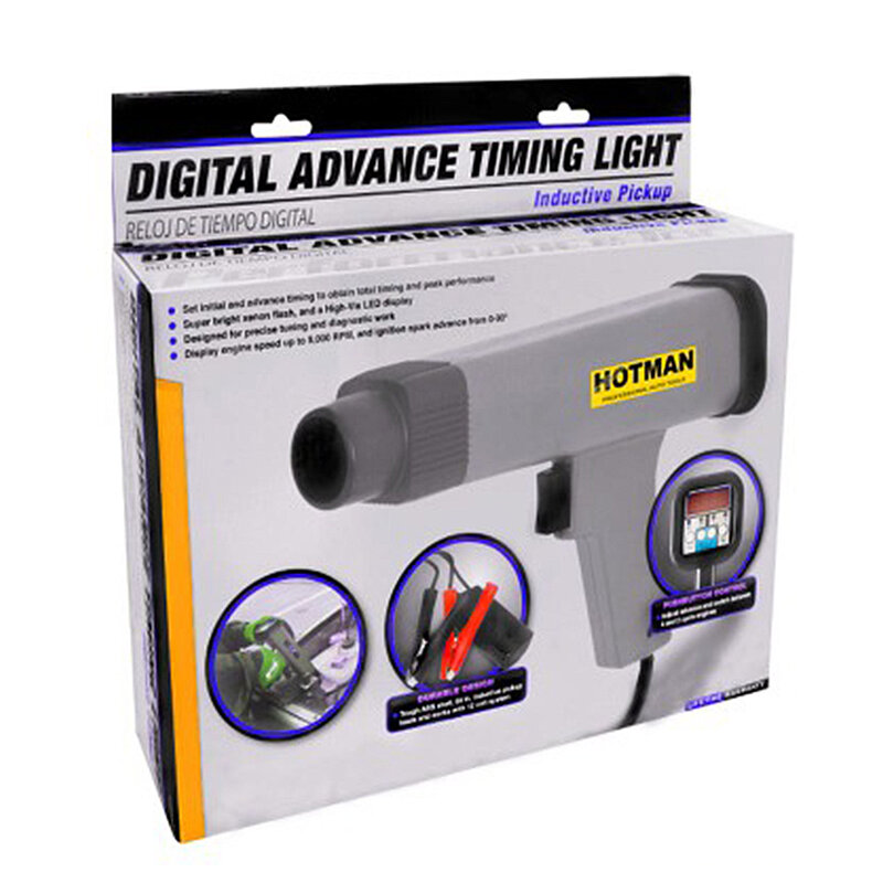 Vodool 12V Auto Motor Timing Licht Ontstekingstijdstip Strobe Light Led Display Inductieve Timing Lamp Detector Auto Accessoires